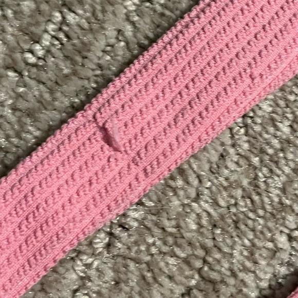 XL baby pink ribbed bikini top. Used, however in good condition - Picture 4 of 5